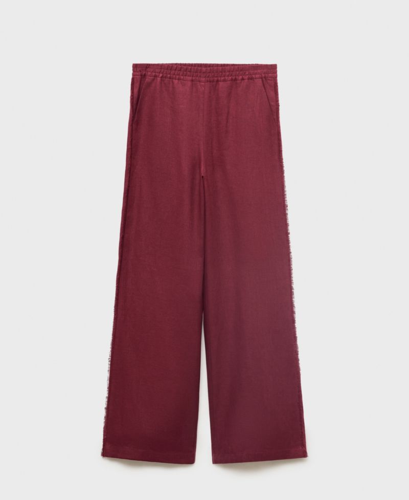 Women's Frayed Ends Linen Suit Pants