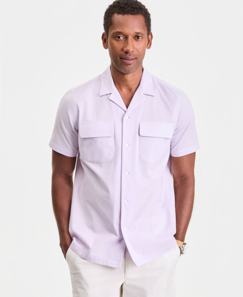 Men's Double Pocket Oxford Short-Sleeve Shirt