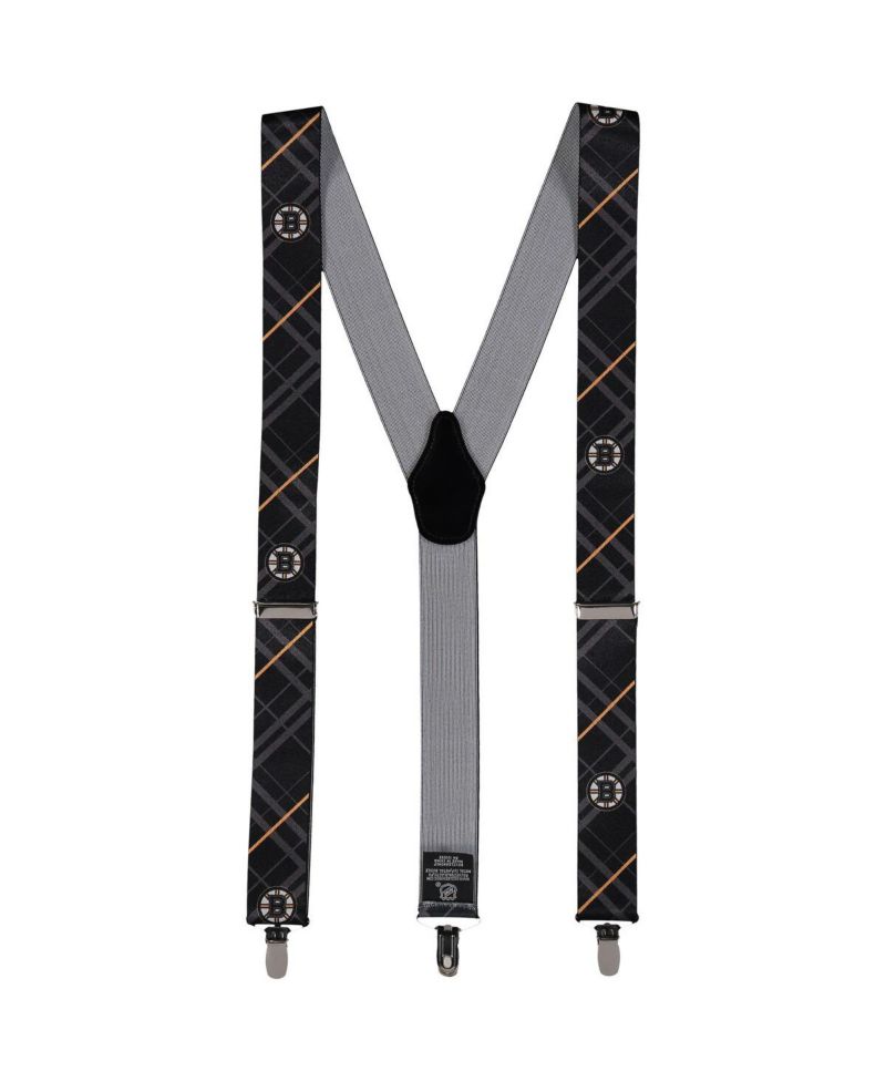 Men's Black Boston Bruins Suspenders