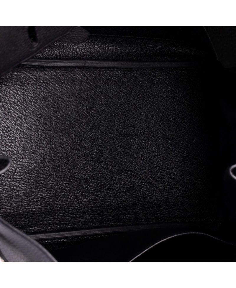 Birkin 25 Handbag Black Togo with Palladium Hardware