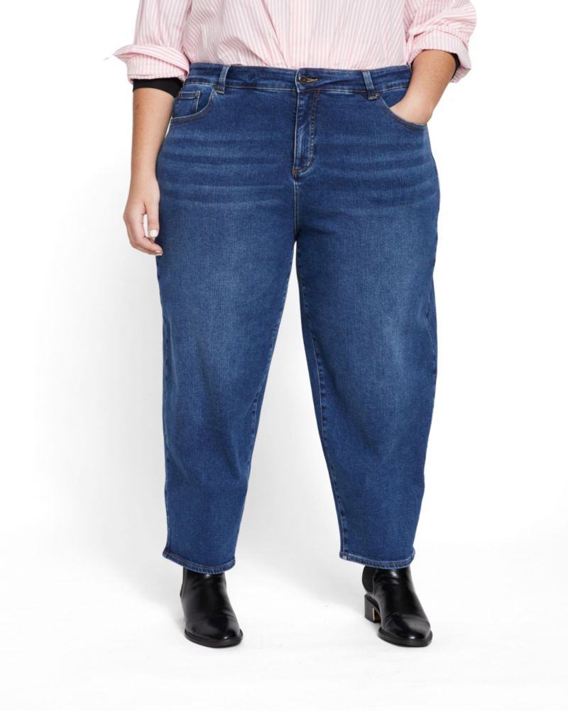 Women's Plus Size Lou High Rise Barrel Leg Jeans
