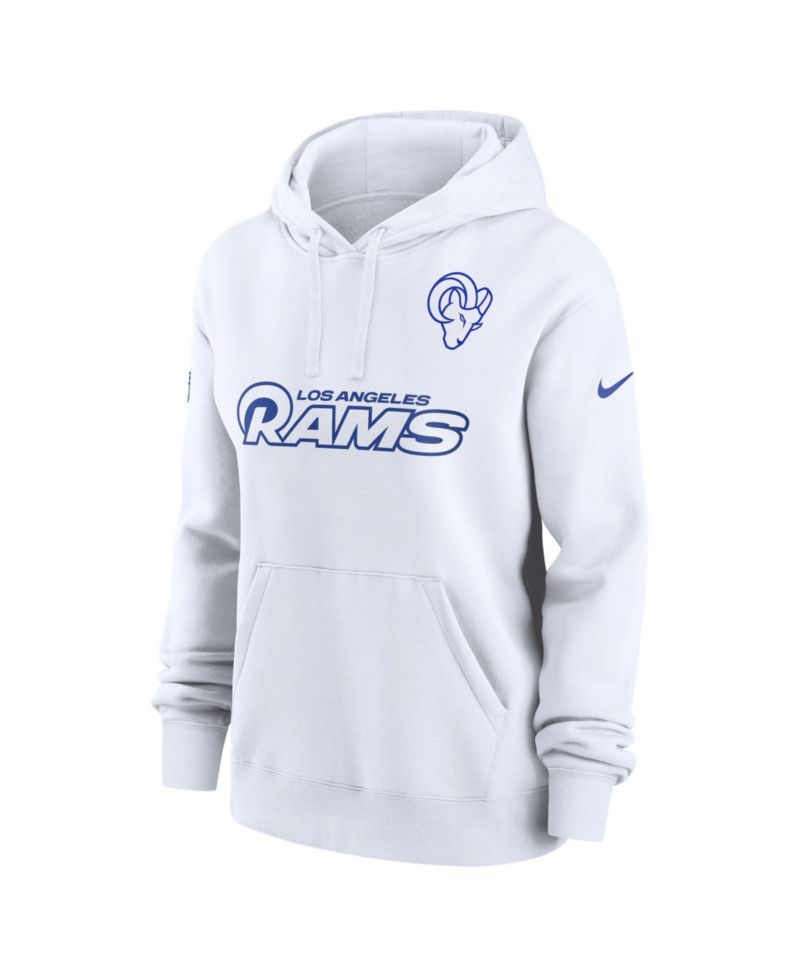 Women's Los Angeles Rams Fearsome White Club Fleece Hoodie