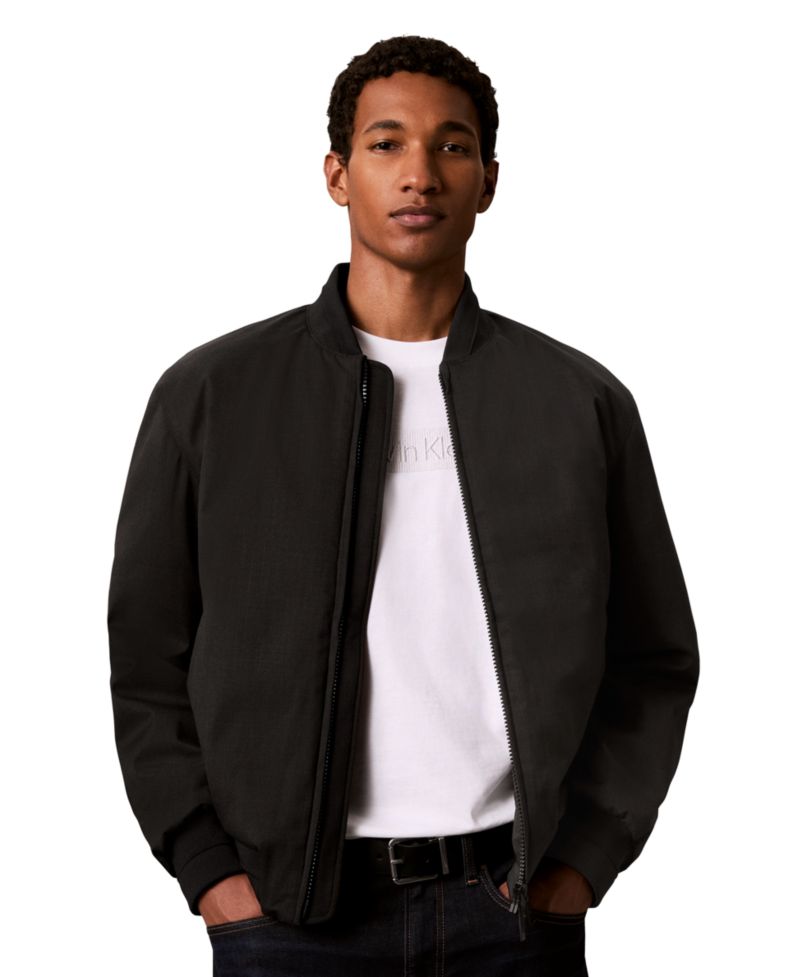 Men's Classic-Fit Twill Bomber Jacket