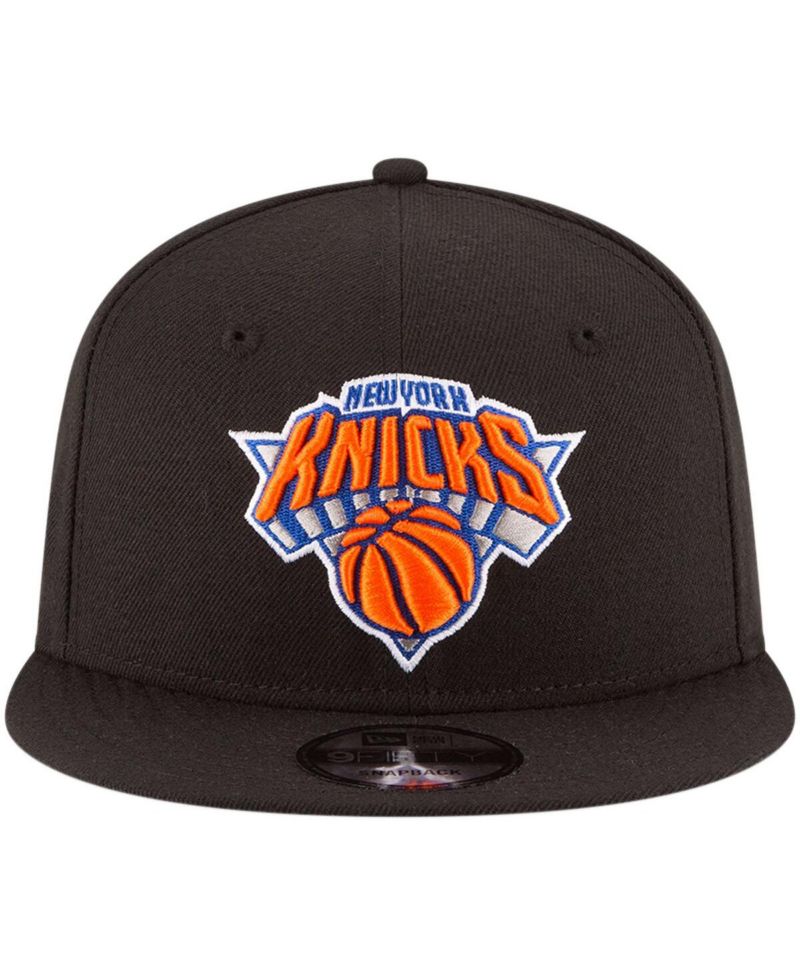 Men's Black New York Knicks Official Team Color 9FIFTY Snapback Hat