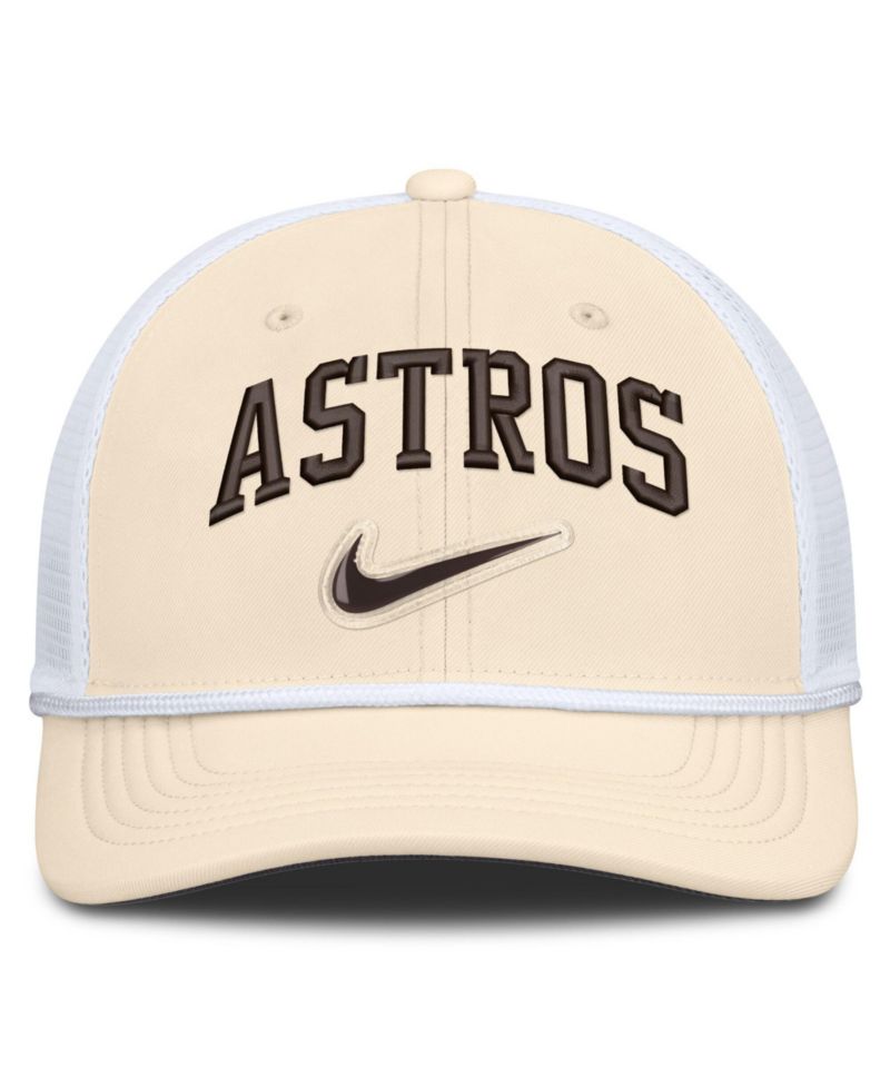 Men's Natural/White Houston Astros Rise Dri-FIT Trucker Adjustable Hat&iquest;