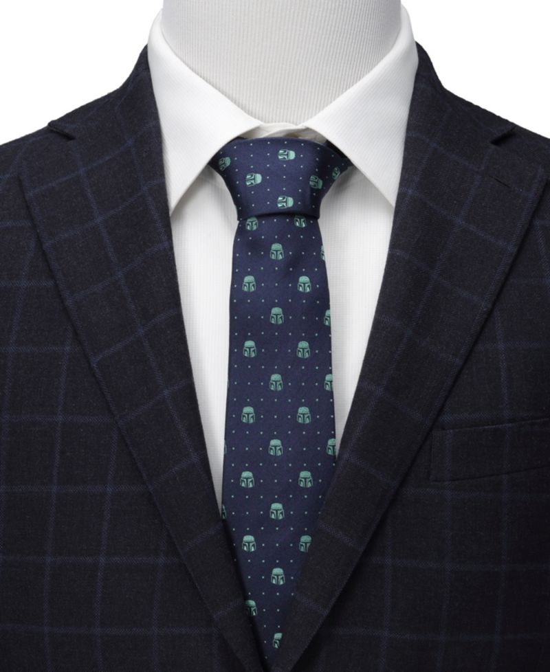 Men's Mandalorian Helmet Dotted Tie