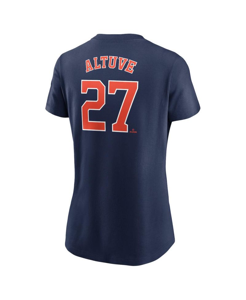 Women's Jose Altuve Navy Houston Astros Fuse Name & Number T-Shirt