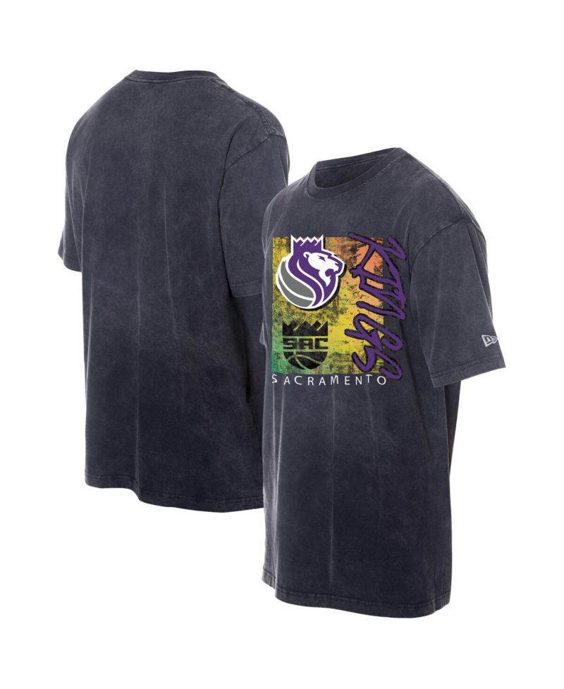 Men's Black Sacramento Kings Distressed Sport Classics Enzyme Washed T-Shirt