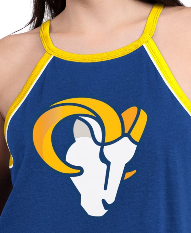 Women's Royal Los Angeles Rams Redemption Win Slub Tank Top