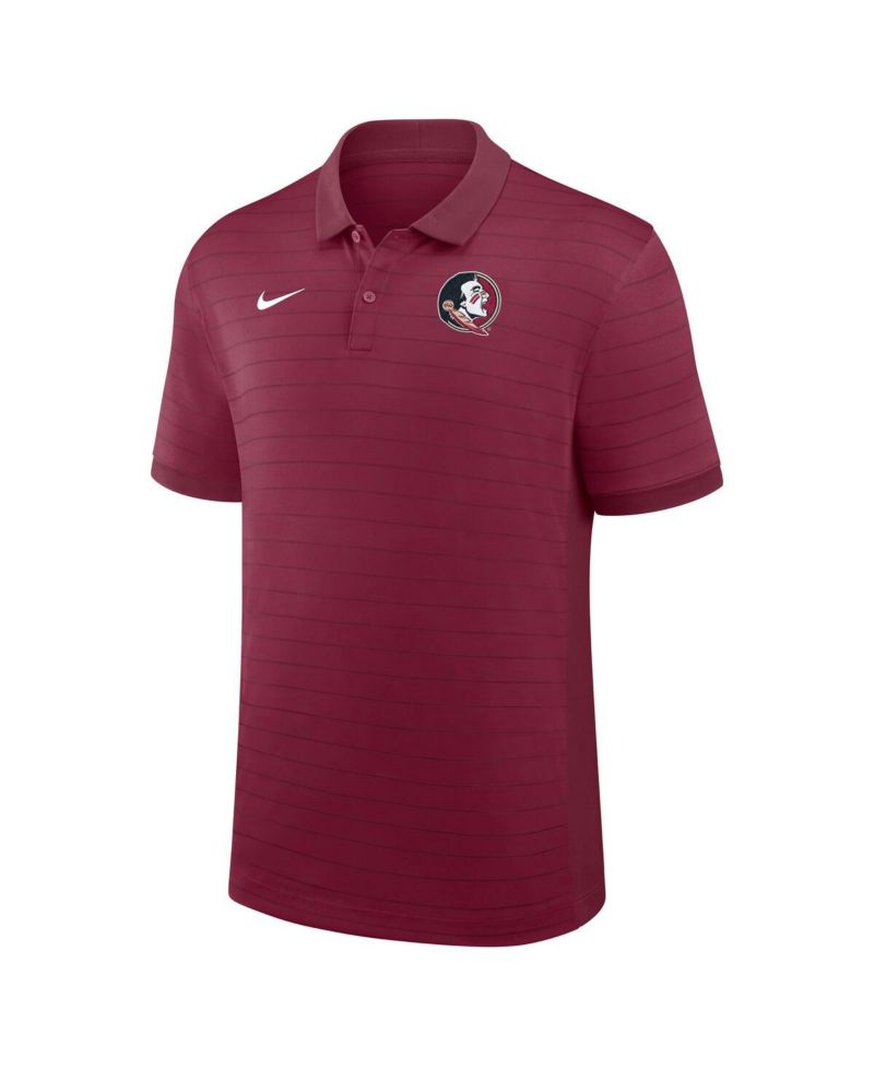 Men's Garnet Florida State Seminoles 2025 Early Season Coaches Sideline Victory Stripe Performance Polo Shirt