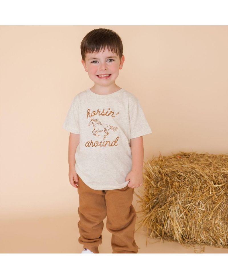 Baby Boys(12m-24m) Horsin' Around Western Short Sleeve T-Shirt