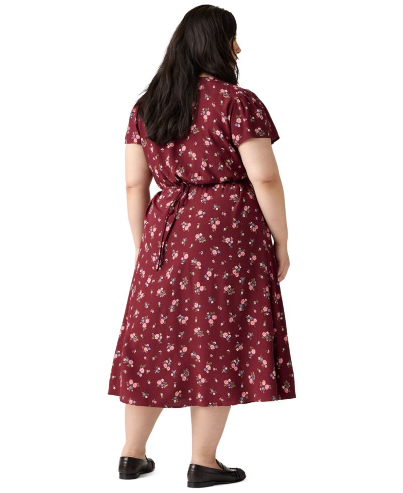 Plus Size Lilith Short-Sleeve Midi Dress