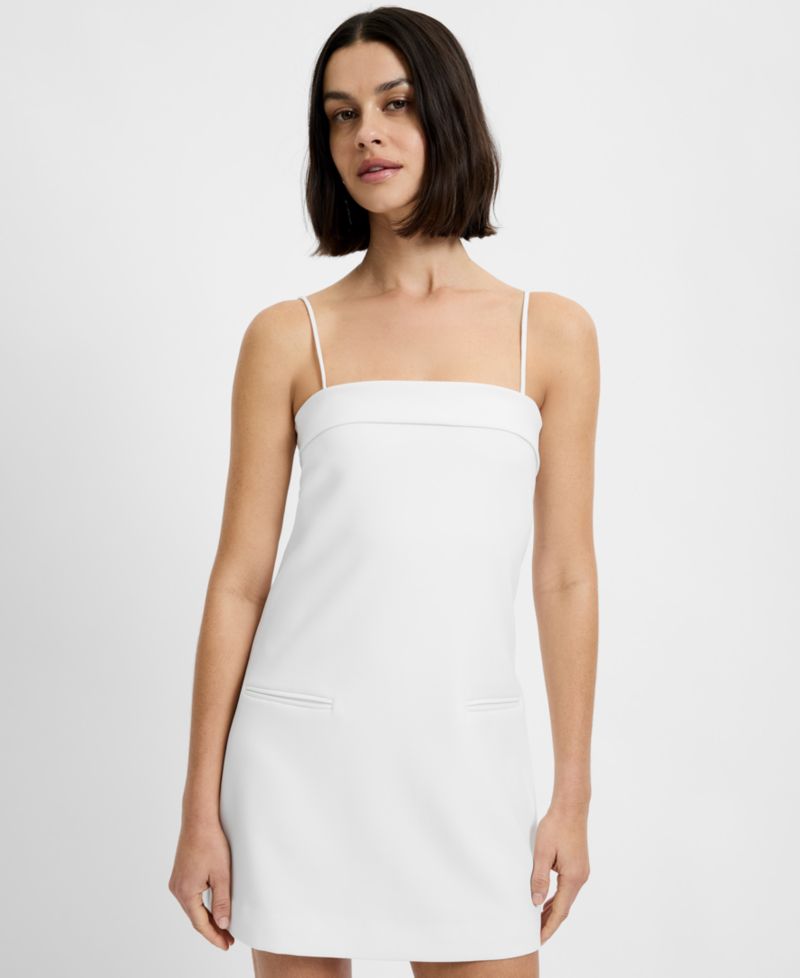 Women's Azra Twill Fold-Over Two-Pocket Strappy Mini Dress
