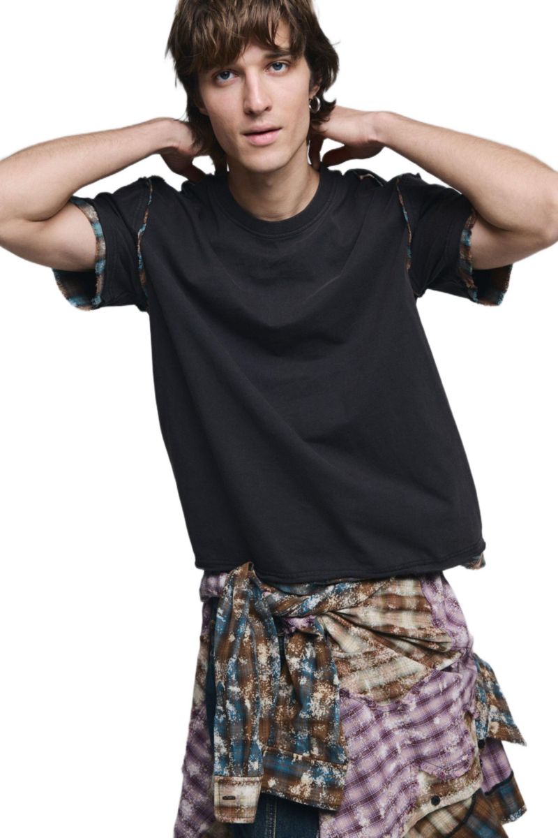 Men's Men s Short-Sleeve Seam Detail T-Shirt