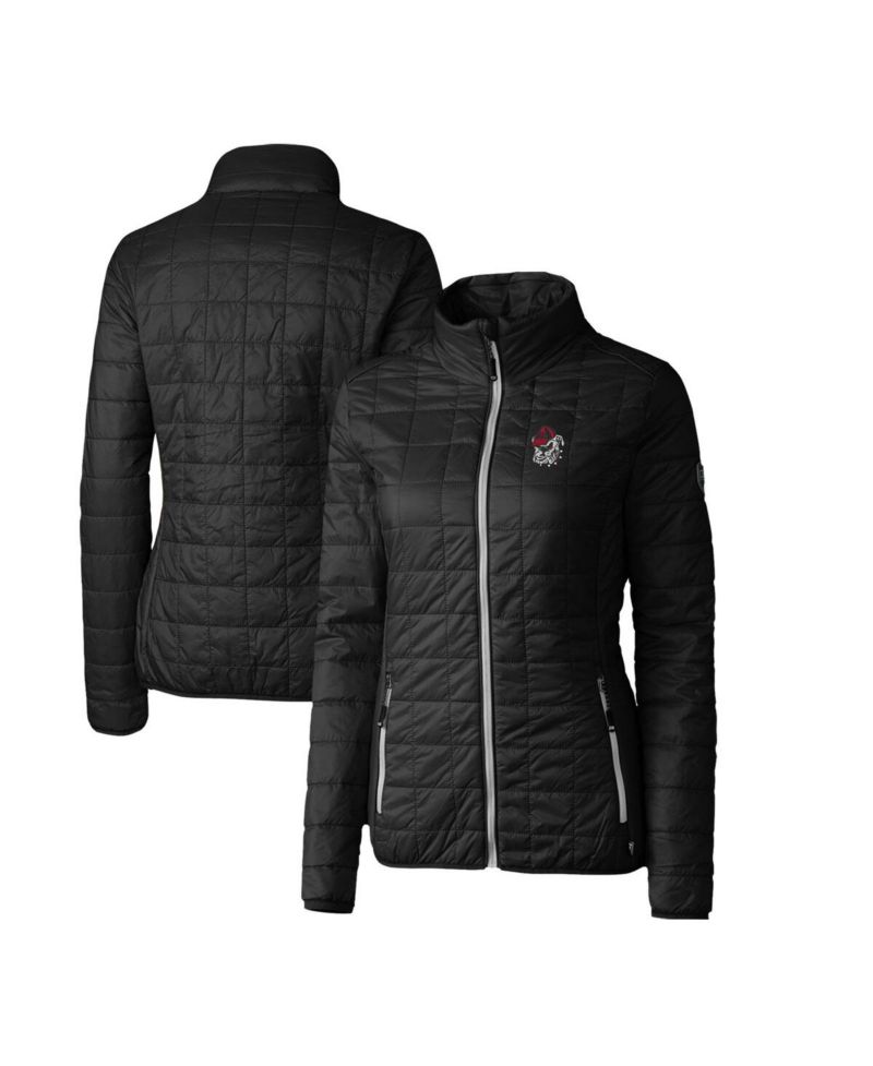 Women's Black Georgia Bulldogs Rainier Eco Insulated Puffer Full-Zip Jacket