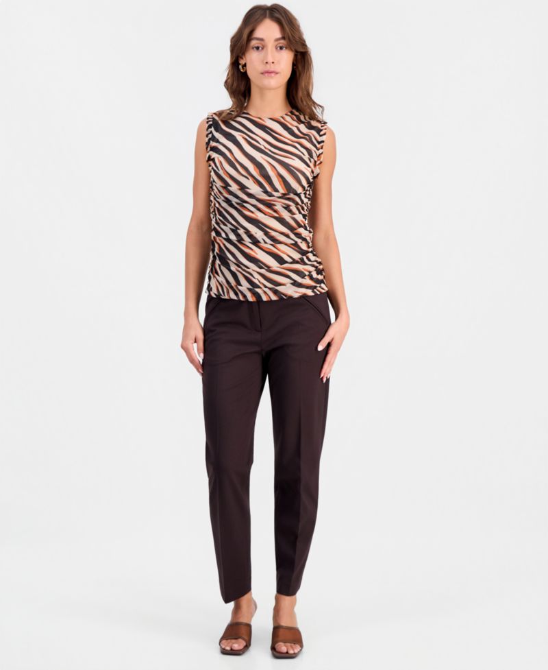 Women's Animal-Print Mesh Top