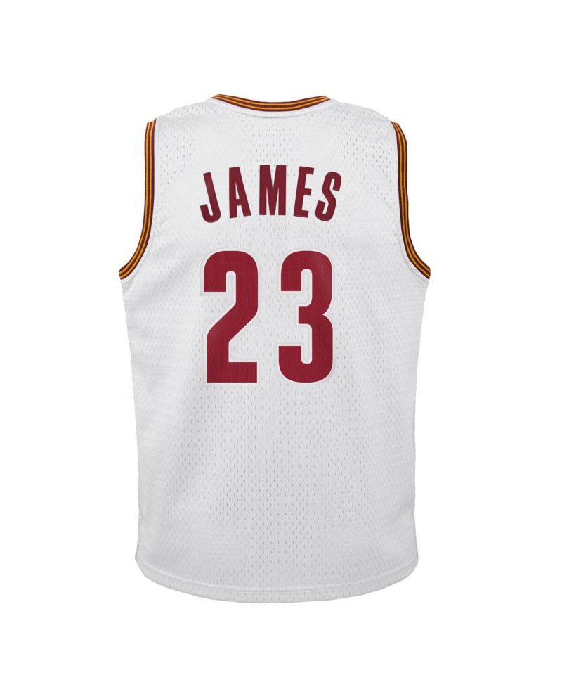 Big Boys and Girls LeBron James White Cleveland Cavaliers 2015-16 Hardwood Classics Swingman Throwback Home Jersey