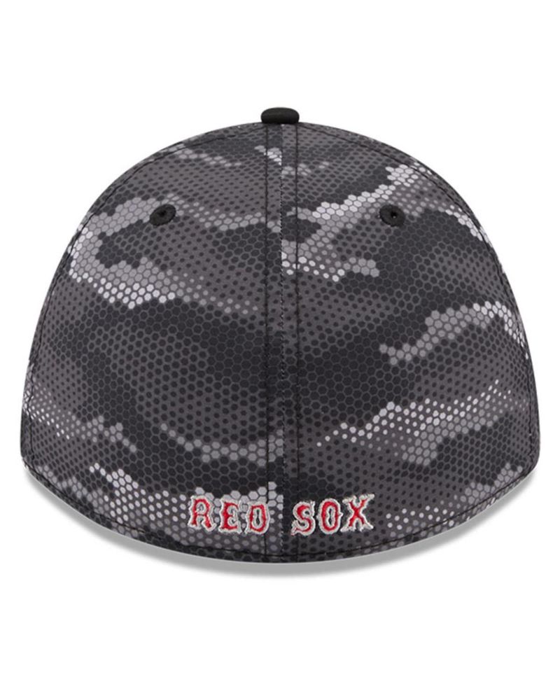 Men's Black Boston Red Sox Camo 39THIRTY A-Frame Flex Hat