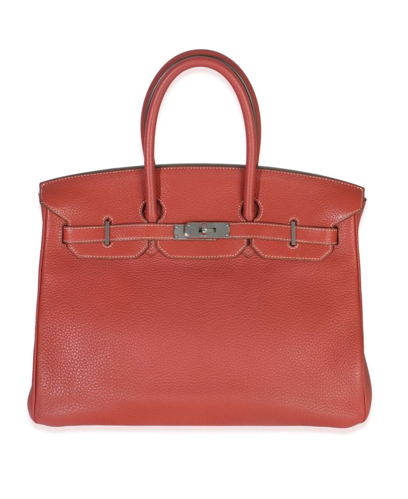 Sanguine White Clemence Verso Birkin 35 PHW
