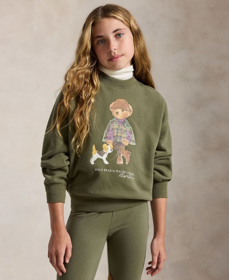 Girls' 7-16 Polo Bear Long-Sleeve Sweatshirt