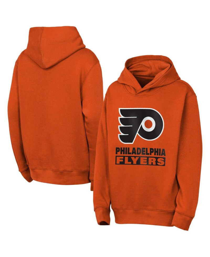 Big Boys and Girls Classic Orange Philadelphia Flyers Back to Basics Hoodie