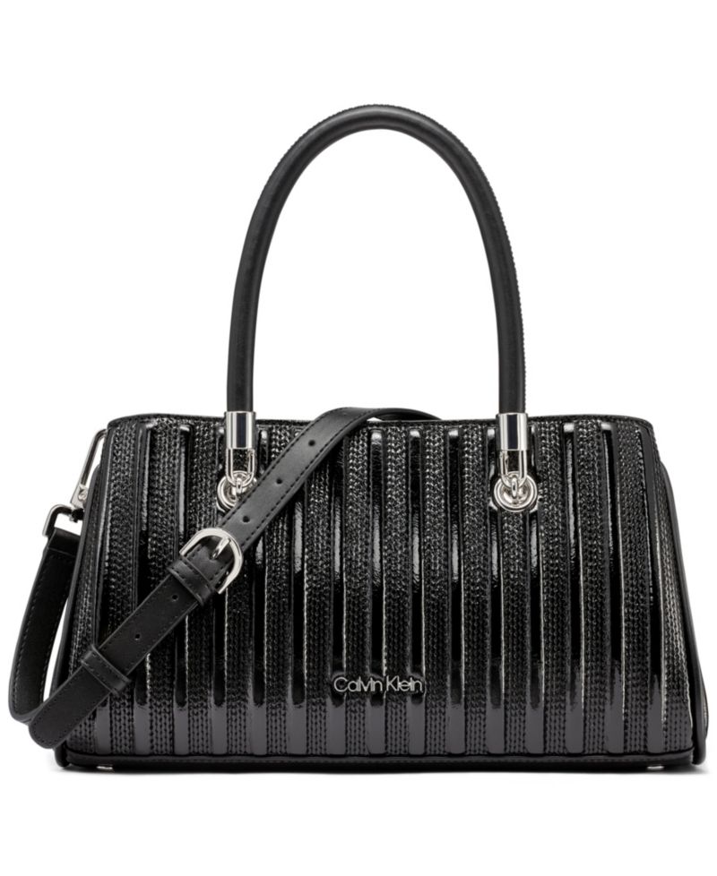 Brigette Patent Piping East West Convertible Satchel