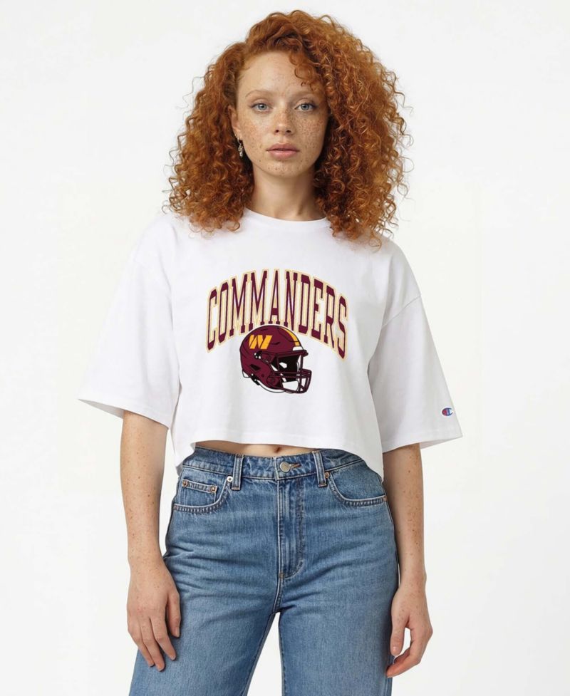 Women's Washington Commanders Boyfriend-Cropped Graphic T-Shirt