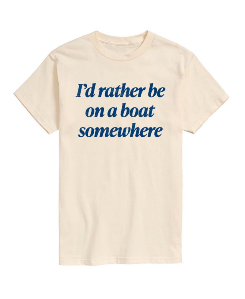 Men's Instant Message On Boat Somewhere Graphic T-Shirt