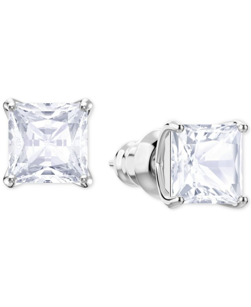 Crystal Square Stud Earrings