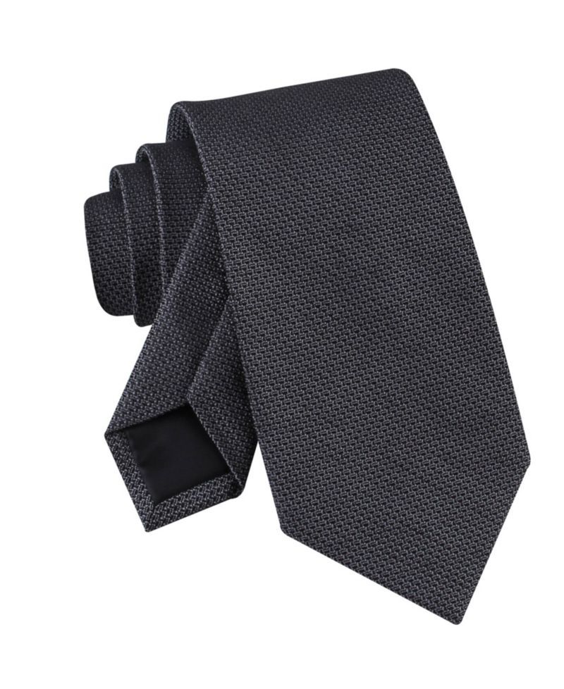 Men's Textured Solid Silk & Linen Blend Tie