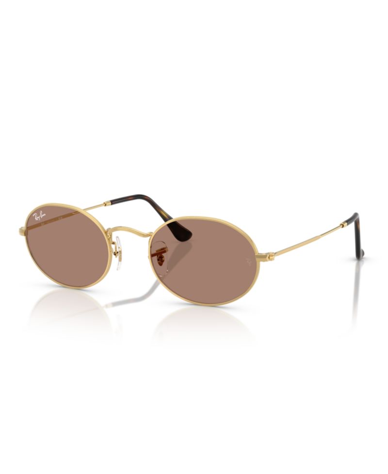 Unisex Oval Metal Chromance Sunglasses, RB3547
