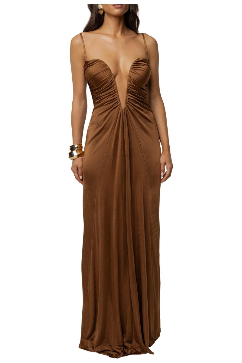 Women's Auric Deep Plunge Maxi Dress