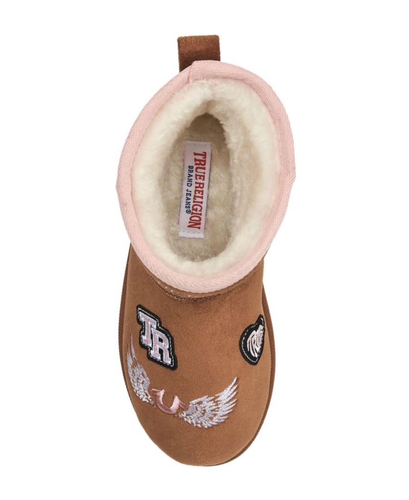 Little Girls' Lizzo Logo Patch Cozy Boot