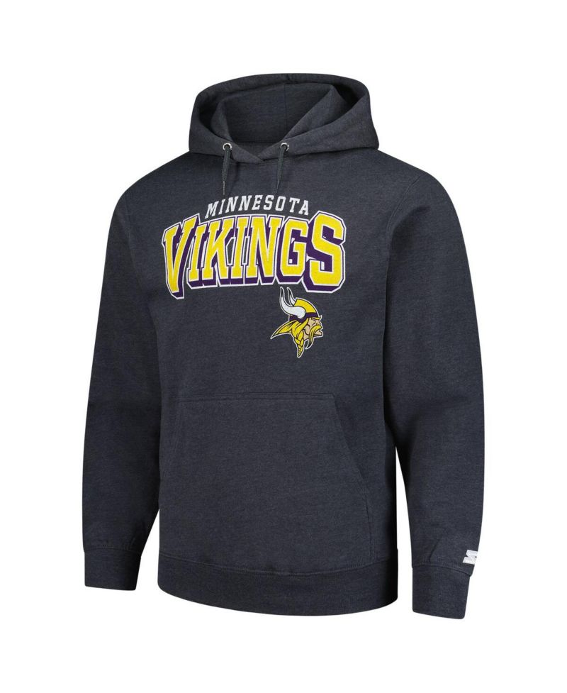 Men's Charcoal Minnesota Vikings Vintage Pullover Hoodie