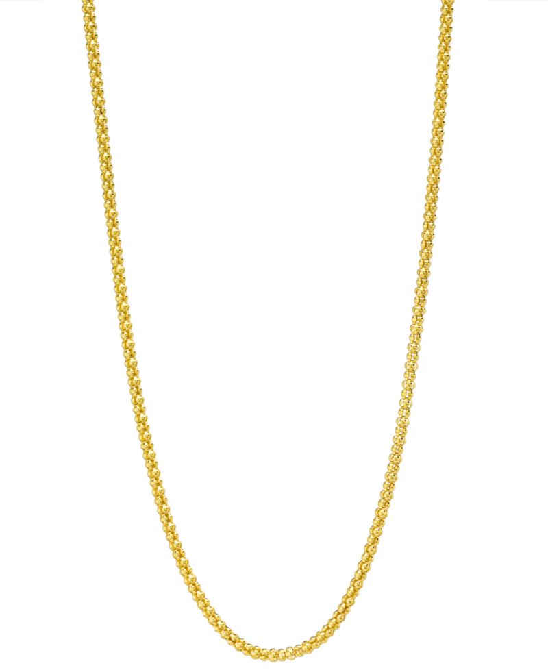 Popcorn Link Chain Necklace (1-3/4mm) in 14k Gold