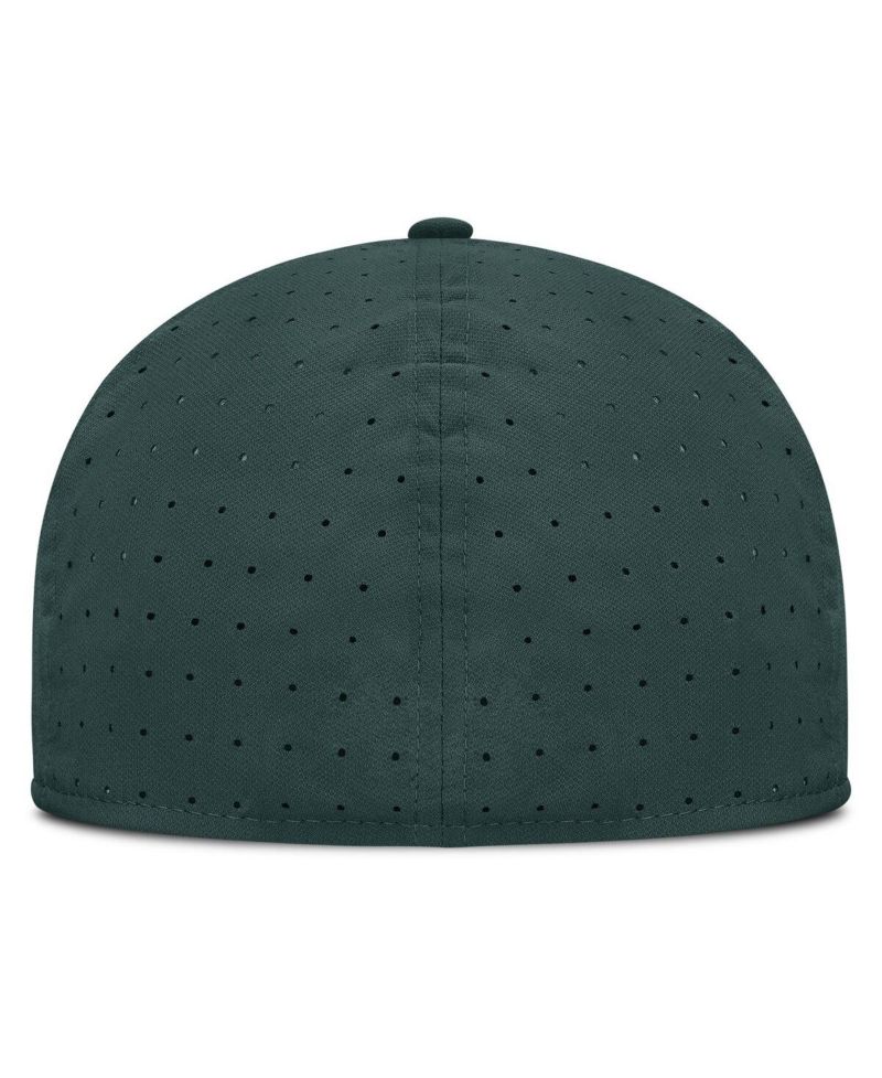 Men's Green Michigan State Spartans On-Field Dugout True Performance Fitted Hat