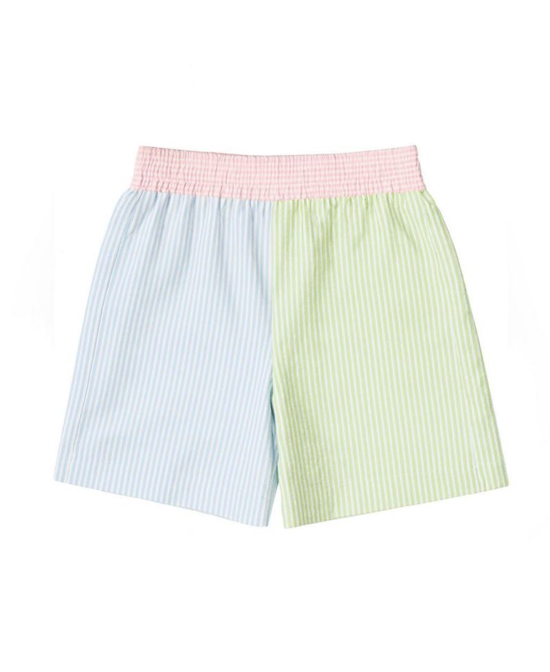Big Boys Stripe Seersucker Swim Trunk