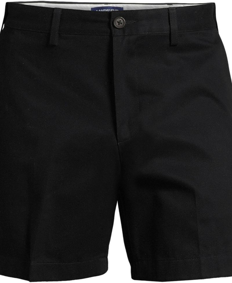 Men's No Iron 6" Comfort Waist Plain Front Chino Short