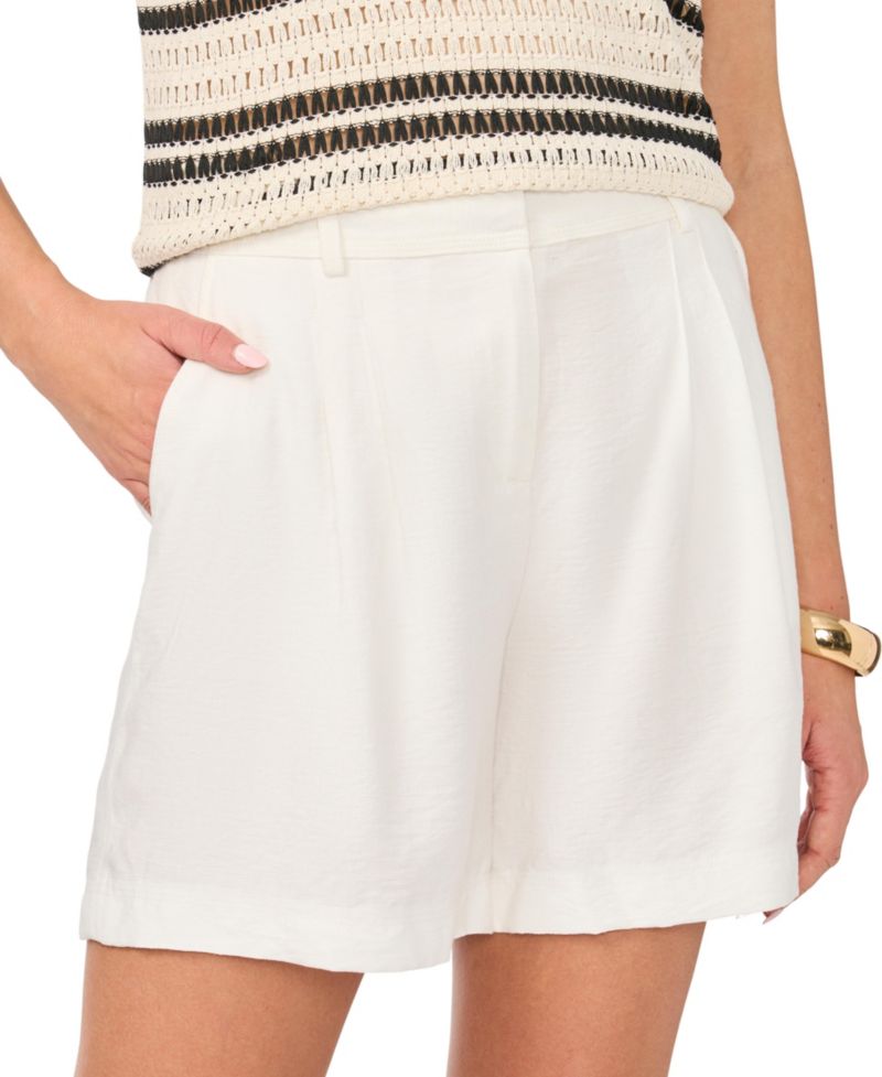 Women's Pleated Elastic Waistband Shorts