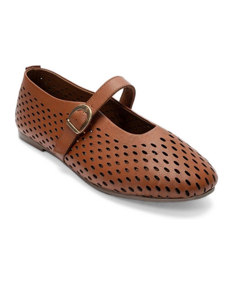 Forever and Always Shoes Women's Arian Leather Ballet Flat