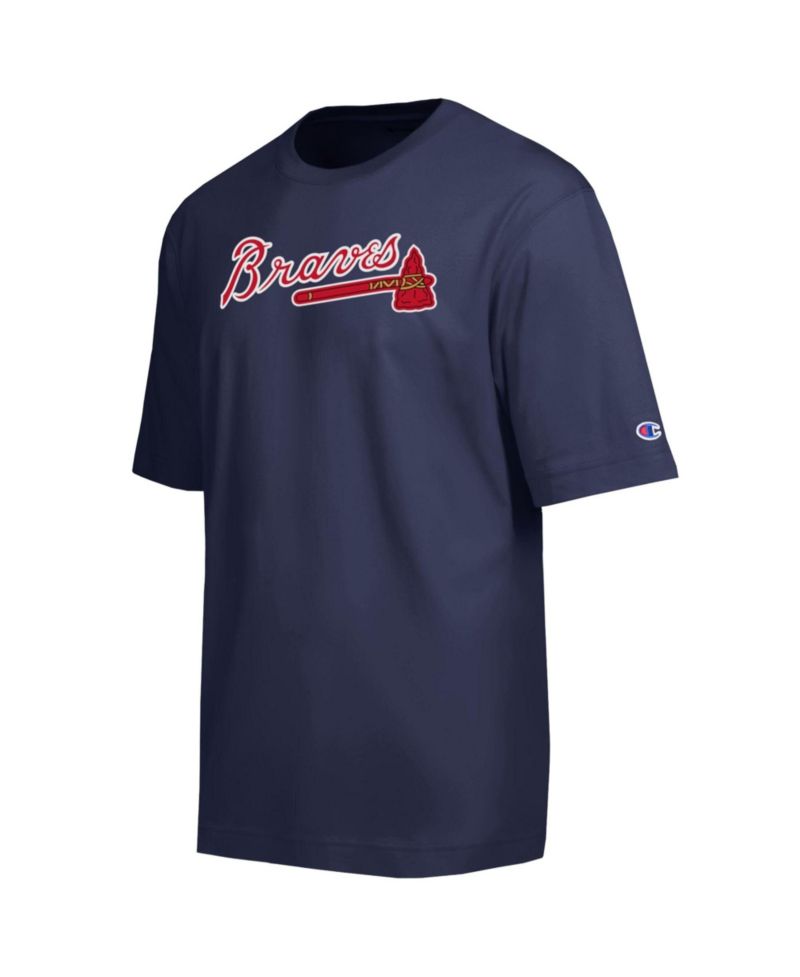 Men's Navy Atlanta Braves All Star Chenille Wordmark T-Shirt
