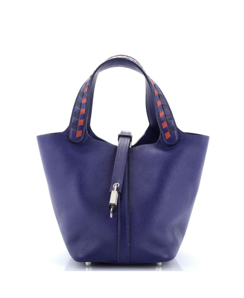 Pre-Owned HERMES PM Picotin Lock Bag Tressage Epsom