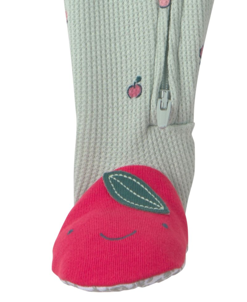 Baby Girls' Apple Thermal Long-Sleeve Footed Pajama