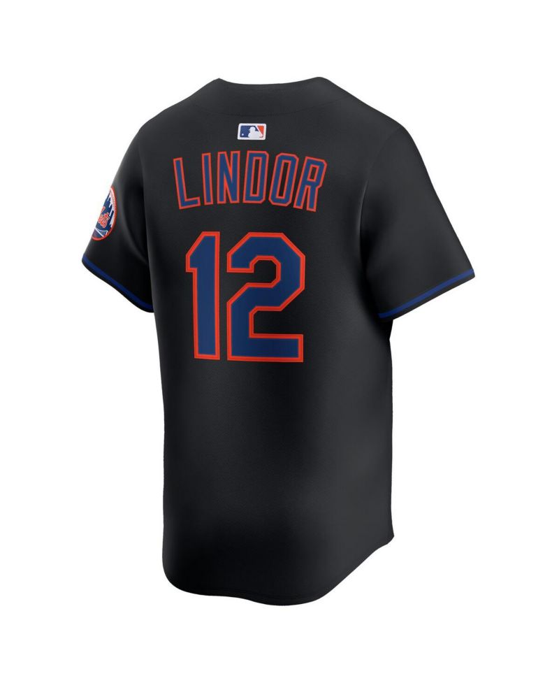 Men's Francisco Lindor Black New York Mets Alternate Limited Jersey