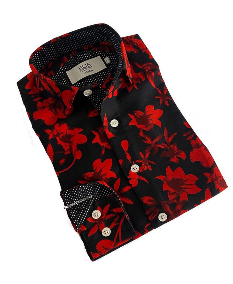 Big Boys Navy Floral Shirt