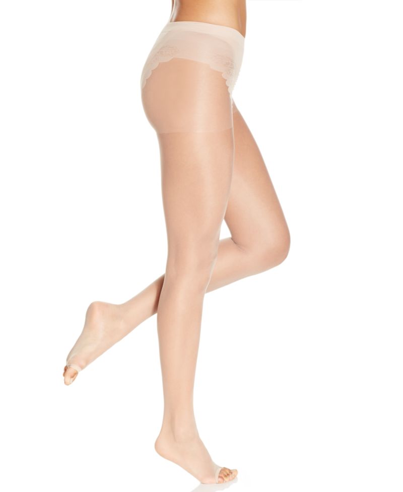 Women's Toeless Control Top Pantyhose with Lace Panty U6010N