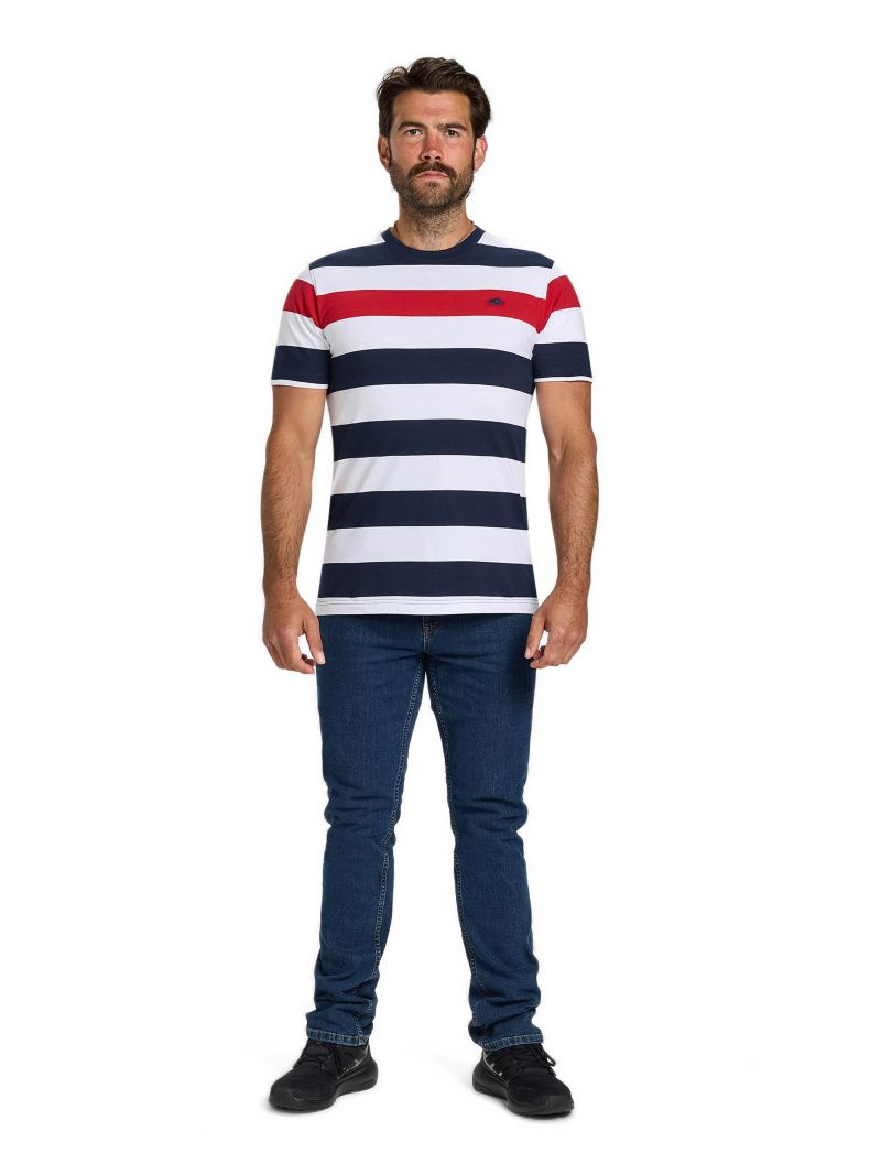 Men's Contrast Chest Stripe T-Shirt