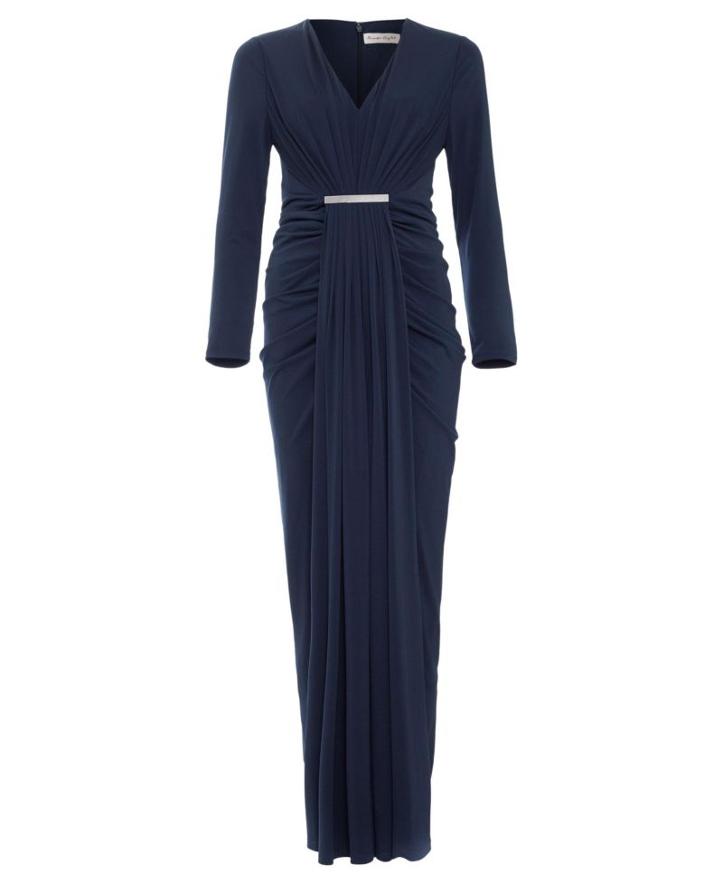Women's Katharine V-Neck Long-Sleeve Maxi Dress