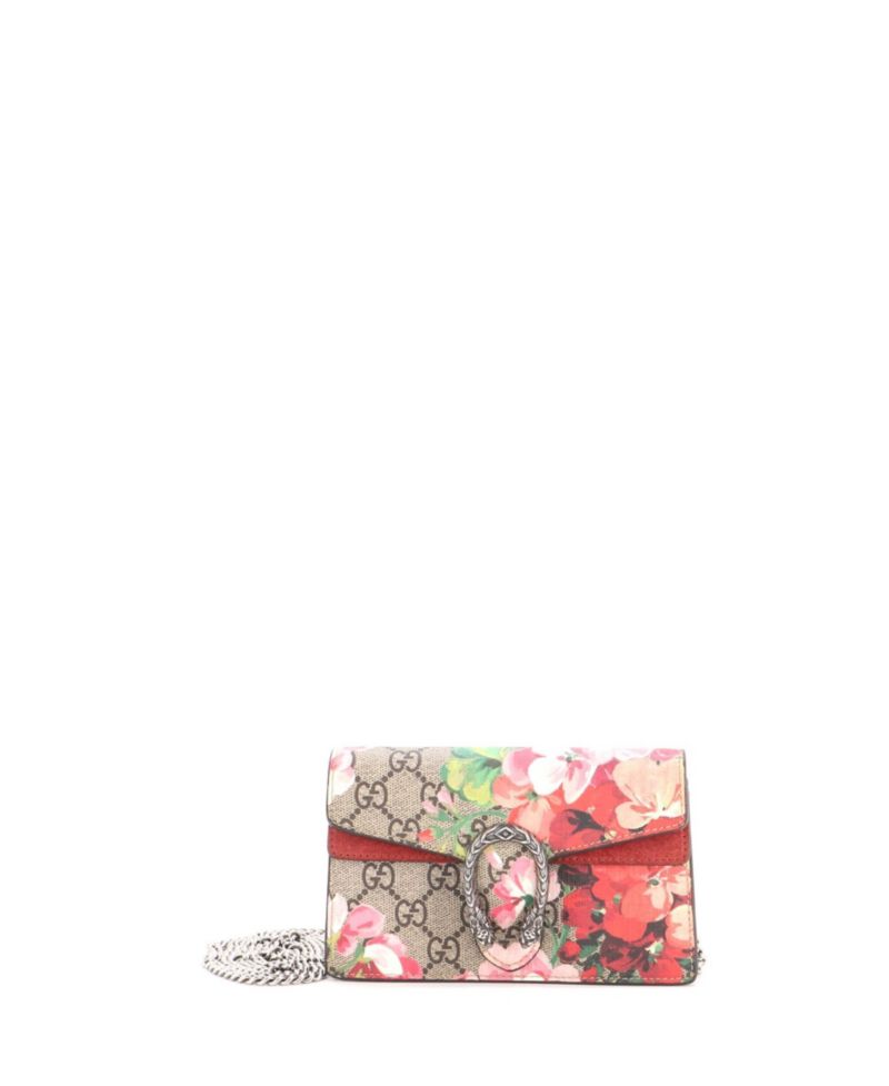 Super Mini Dionysus Bag Blooms Print GG Coated Canvas