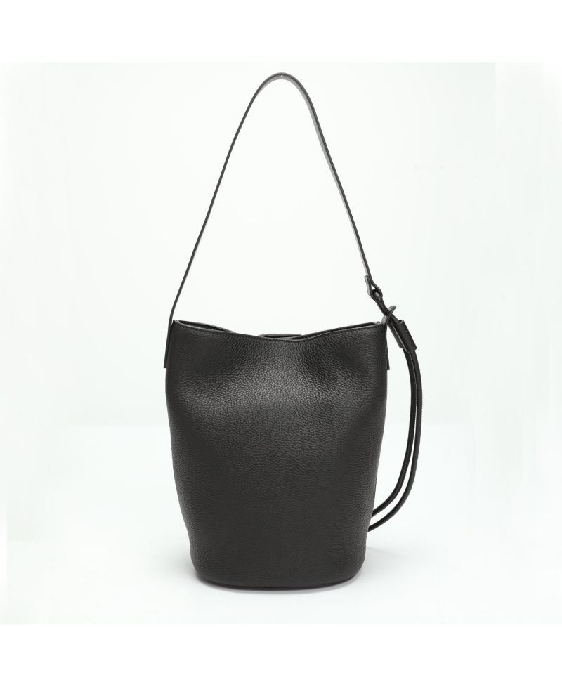 Solene Leather Bucket Bag Minimalist Shoulder Crossbody Purse